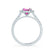 ESME - Lab-Grown Pink Sapphire & Diamond 18k White Gold Halo Engagement Ring Lily Arkwright