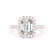 ESME - Emerald Lab Diamond & Diamond 18k Rose Gold Halo Engagement Ring Lily Arkwright