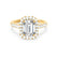 ESME - Emerald Lab Diamond & Diamond 18k Yellow Gold Halo Engagement Ring Lily Arkwright