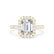ESME - Emerald Lab Diamond & Diamond 18k Yellow Gold Halo Engagement Ring Lily Arkwright