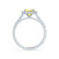 ESME - Lab-Grown Yellow Sapphire & Diamond Platinum 950 Halo Engagement Ring Lily Arkwright