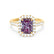 ESME - Radiant Lab-Grown Alexandrite & Diamond 18k Yellow Gold Halo Engagement Ring Lily Arkwright
