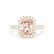 ESME - Radiant Lab-Grown Champagne Sapphire & Diamond 18k Yellow Gold Halo Engagement Ring Lily Arkwright