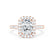 ESME - Radiant Lab Diamond 18k Rose Gold Halo Engagement Ring Lily Arkwright