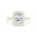 ESME - Radiant Moissanite & Diamond 18k Yellow Gold Halo Rings Engagement Ring Lily Arkwright