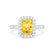 ESME - Radiant Lab-Grown Yellow Sapphire & Diamond 18k White Gold Halo Engagement Ring Lily Arkwright