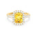ESME - Radiant Lab-Grown Yellow Sapphire & Diamond 18k Yellow Gold Halo Engagement Ring Lily Arkwright