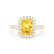 ESME - Radiant Lab-Grown Yellow Sapphire & Diamond 18k Yellow Gold Halo Engagement Ring Lily Arkwright