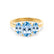 EVERDEEN - Oval Aqua Spinel 18k Yellow Gold Trilogy Ring Engagement Ring Lily Arkwright