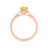 ISABELLA - Oval Yellow Sapphire 18k Rose Gold Solitaire Ring Engagement Ring Lily Arkwright