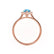 HARLOW - Pear Aqua Spinel & Diamond 18k Rose Gold Halo Engagement Ring Lily Arkwright