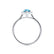 HARLOW - Pear Aqua Spinel & Diamond 18k White Gold Halo Engagement Ring Lily Arkwright