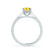 ISABELLA - Oval Yellow Sapphire 950 Platinum Gold Solitaire Ring Engagement Ring Lily Arkwright