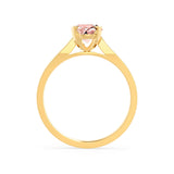 ISABELLA - Oval Champagne Sapphire 18k Yellow Gold Solitaire Ring Engagement Ring Lily Arkwright