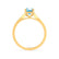 ISABELLA - Oval Aqua Spinel 18k Yellow Gold Solitaire Ring Engagement Ring Lily Arkwright