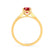 ISABELLA - Oval Ruby 18k Yellow Gold Solitaire Ring Engagement Ring Lily Arkwright