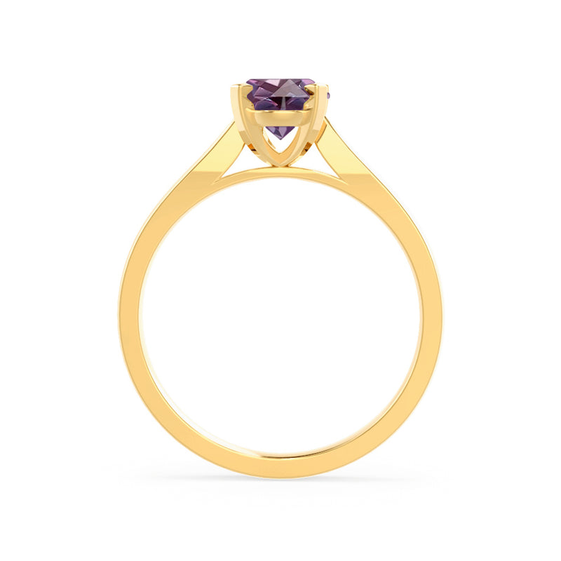 ISABELLA - Oval Alexandrite 18k Yellow Gold Solitaire Ring Engagement Ring Lily Arkwright