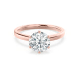 JULIET - Round Lab Diamond 18k Rose Gold Solitaire Ring Engagement Ring Lily Arkwright