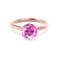 JULIET - Round Pink Sapphire Solitaire Engagement Ring 18k Rose Gold