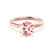 JULIET - Round Champagne True Sapphire Solitaire Engagement Ring 18k Rose Gold