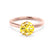 JULIET - Round Yellow Sapphire Solitaire Engagement Ring 18k Rose Gold