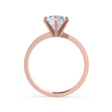 JULIET - Round Lab Diamond 18k Rose Gold Solitaire Ring Engagement Ring Lily Arkwright