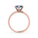 JULIET - Round Aqua Spinel Solitaire Engagement Ring 18k Rose Gold