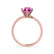 JULIET - Round Pink Sapphire Solitaire Engagement Ring 18k Rose Gold