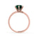 JULIET - Round Emerald Solitaire Engagement Ring 18k Rose Gold
