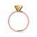 JULIET - Round Yellow Sapphire Solitaire Engagement Ring 18k Rose Gold