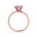 JULIET - Round Champagne True Sapphire Solitaire Engagement Ring 18k Rose Gold