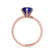 JULIET - Round Blue Sapphire Solitaire Engagement Ring 18k Rose Gold