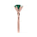 JULIET - Round Emerald Solitaire Engagement Ring 18k Rose Gold