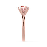JULIET - Chatham® Round Champagne True Sapphire Solitaire Engagement Ring 18k Rose Gold