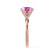 JULIET - Round Pink Sapphire Solitaire Engagement Ring 18k Rose Gold