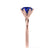 JULIET - Round Blue Sapphire Solitaire Engagement Ring 18k Rose Gold