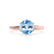 JULIET - Round Aqua Spinel Solitaire Engagement Ring 18k Rose Gold