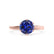 JULIET - Round Blue Sapphire Solitaire Engagement Ring 18k Rose Gold