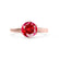 JULIET - Round Ruby Solitaire Engagement Ring 18k Rose Gold