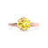 JULIET - Round Yellow Sapphire Solitaire Engagement Ring 18k Rose Gold