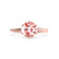 JULIET - Round Champagne True Sapphire Solitaire Engagement Ring 18k Rose Gold