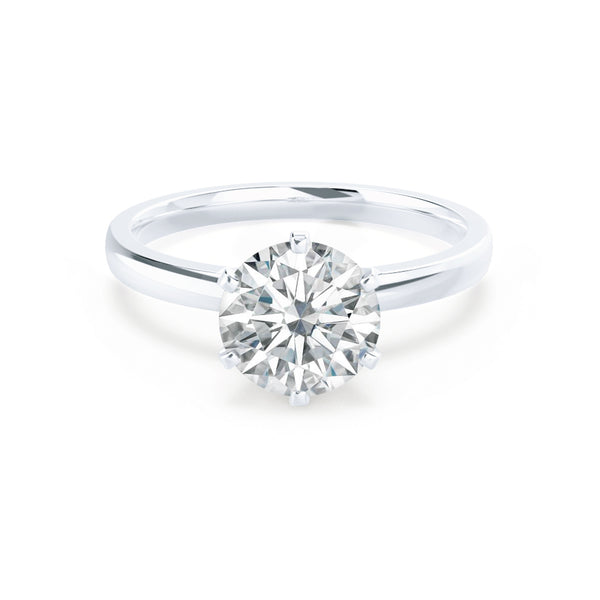 JULIET - Round Natural Diamond 950 Platinum Solitaire Ring Engagement Ring Lily Arkwright