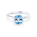 JULIET - Round Aqua Spinel Solitaire Engagement Ring 18k White Gold