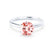 JULIET - Round Champagne True Sapphire Solitaire Engagement Ring 950 Platinum