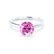 JULIET - Round Pink Sapphire Solitaire Engagement Ring 950 Platinum