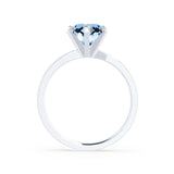 JULIET - Chatham® Round Aqua Spinel Solitaire Engagement Ring 950 Platinum
