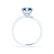 JULIET - Round Aqua Spinel Solitaire Engagement Ring 18k White Gold