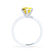 JULIET - Round Yellow Sapphire Solitaire Engagement Ring 950 Platinum