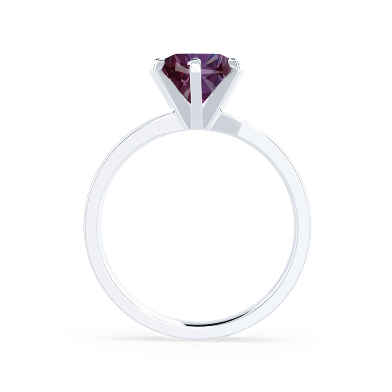 JULIET - Chatham® Round Alexandrite Solitaire Engagement Ring 950 Platinum