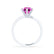JULIET - Round Pink Sapphire Solitaire Engagement Ring 950 Platinum